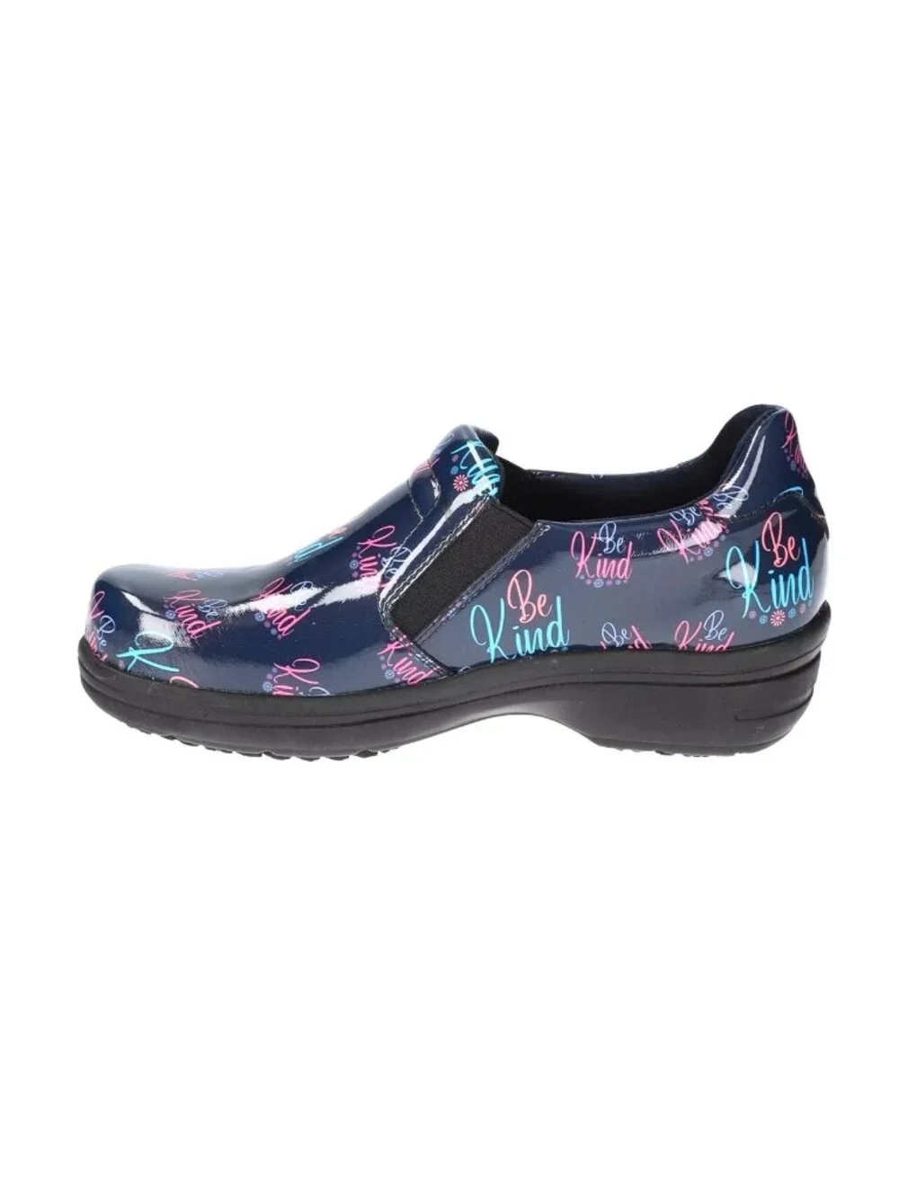 Easy Works Be Kind Clogs 6W Navy Pink Slip Resistant Nursing Comfort Shoes - Picture 2 of 14